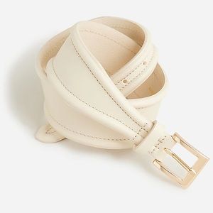 🫶J.Crew Tapered Belt in Italian Leather Pale Bone Small